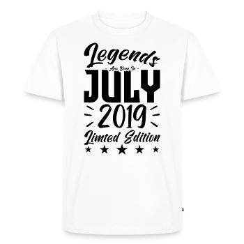 Naissance En Juillet 2019. Cadeau d'anniversaire. - T-shirt Premium bio Homme - blanc - Devant - Nico (187cm)