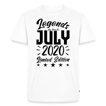 Naissance En Juillet 2020. Cadeau d'anniversaire. - T-shirt Premium bio Homme - blanc - Devant - Nico (187cm)