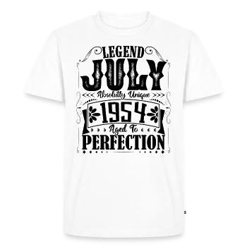Juillet 1954. Cadeau d'Anniversaire juillet 1954. - T-shirt Premium bio Homme - blanc - Devant - Nico (187cm)