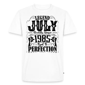 July 1985. Birthday present July 1985. - Men's Premium Organic T-Shirt - white - Front - Nico (187cm)
