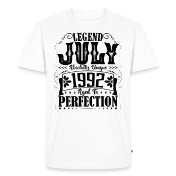 July 1992. Birthday gift July 1992. - Men's Premium Organic T-Shirt - white - Front - Nico (187cm)