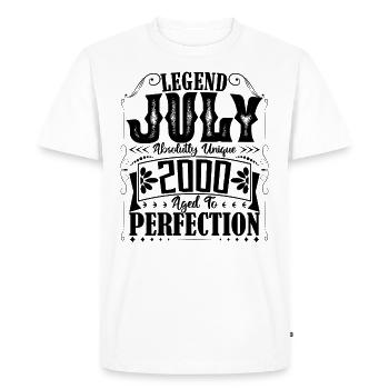 July 2000. Birthday gift July 2000. - Men's Premium Organic T-Shirt - white - Front - Nico (187cm)