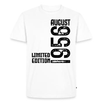 Cadeau Août 1956. Anniversaire aout 1956. August - T-shirt Premium bio Homme - blanc - Devant - Nico (187cm)