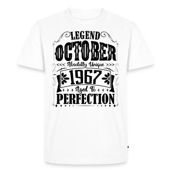 October 1967. October 1967 Birthday Gift. - Men's Premium Organic T-Shirt - white - Front - Nico (187cm)