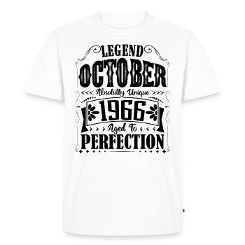 Octobre 1966. Cadeau d'Anniversaire octobre 1966. - T-shirt Premium bio Homme - blanc - Devant - Nico (187cm)