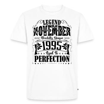 Novembre 1995. Cadeau d'Anniversaire novembre 1995 - T-shirt Premium bio Homme - blanc - Devant - Nico (187cm)