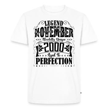 November 2000. November 2000 Birthday Gift - Men's Premium Organic T-Shirt - white - Front - Nico (187cm)