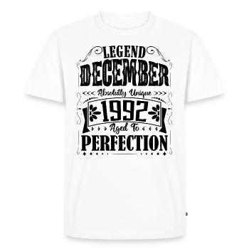 December 1992. December 1992 Birthday Gift - Men's Premium Organic T-Shirt - white - Front - Nico (187cm)