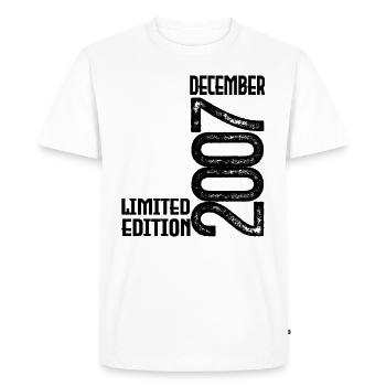 Cadeau Anniversaire Décembre 2007. Decembre 2007. - T-shirt Premium bio Homme - blanc - Devant - Nico (187cm)