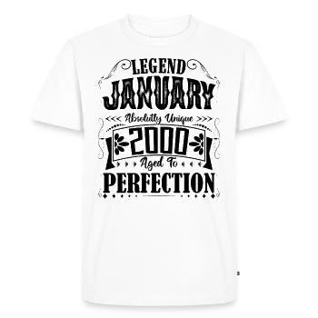 January 2000. January 2000 Birthday Gift. - Men's Premium Organic T-Shirt - white - Front - Nico (187cm)