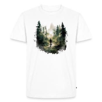 La puissance de pédalage à l’état pur : votre chemise de vélo élégante - T-shirt Premium bio Homme - blanc - Devant - Nico (187cm)