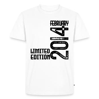 February 2014 Birthday Gift. February 2014. - Men's Premium Organic T-Shirt - white - Front - Nico (187cm)