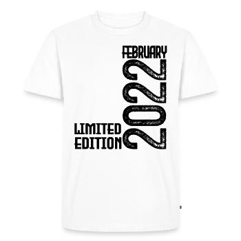 February 2022 Birthday Gift. February 2022. - Men's Premium Organic T-Shirt - white - Front - Nico (187cm)