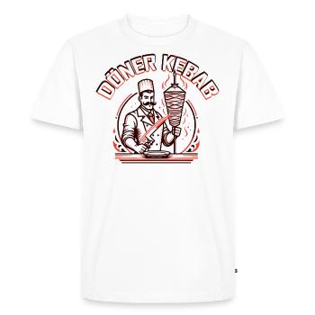 T-shirt officiel Cyber Doner Kebab - T-shirt Premium bio Homme - blanc - Devant - Nico (187cm)