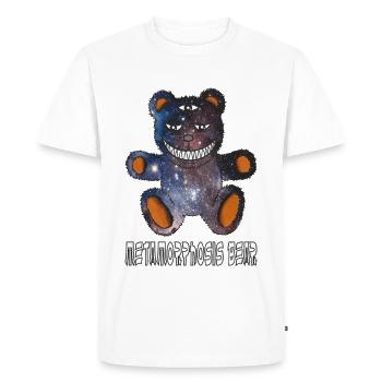 OURS DE MÉTAMORPHOSE - T-shirt Premium bio Homme - blanc - Devant - Nico (187cm)