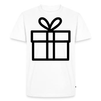 Petite boite cadeau - T-shirt Premium bio Homme - blanc - Devant - Nico (187cm)