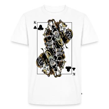 Panther Steampunk Card Game Clubs King Poker - Men's Premium Organic T-Shirt - white - Front - Nico (187cm)