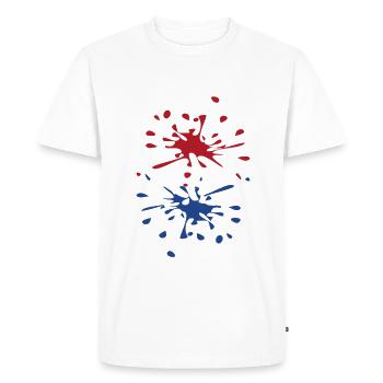 NL 2024 Netherlands Splash - Men's Premium Organic T-Shirt - white - Front - Nico (187cm)