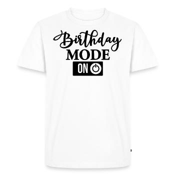Mode Anniversaire sur Mode Anniversaire sur - T-shirt Premium bio Homme - blanc - Devant - Nico (187cm)