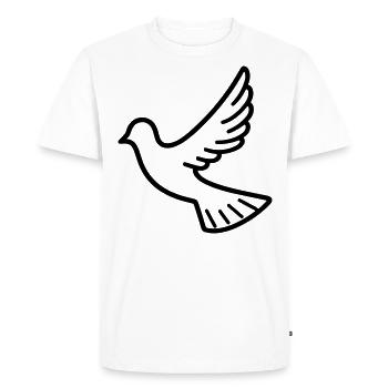 Colombe - T-shirt Premium bio Homme - blanc - Devant - Nico (187cm)