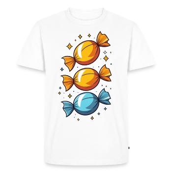 Candies - Men's Premium Organic T-Shirt - white - Front - Nico (187cm)