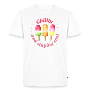 Glace fraîche - T-shirt Premium bio Homme - blanc - Devant - Nico (187cm)