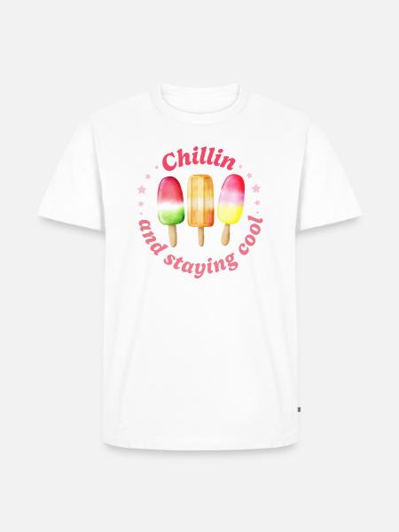 Chill Ice Cream - Männer Premium Bio T-Shirt - Weiß
