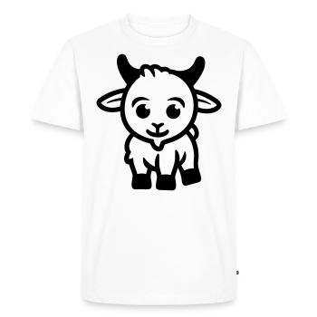 He-goat - Men's Premium Organic T-Shirt - white - Front - Nico (187cm)