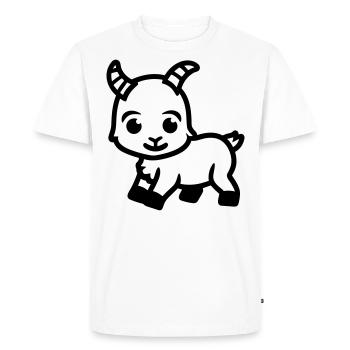 He-goat - Men's Premium Organic T-Shirt - white - Front - Nico (187cm)