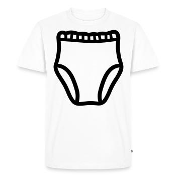 Couche - T-shirt Premium bio Homme - blanc - Devant - Nico (187cm)