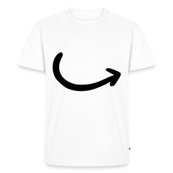 Arrow drawing sketch black - Men's Premium Organic T-Shirt - white - Front - Nico (187cm)