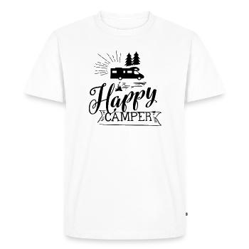 Caravane Happy Camper - T-shirt Premium bio Homme - blanc - Devant - Nico (187cm)
