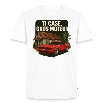 Ti Case Großer Motor - Männer Premium Bio T-Shirt - Weiß - Vorne - Nico (187cm)