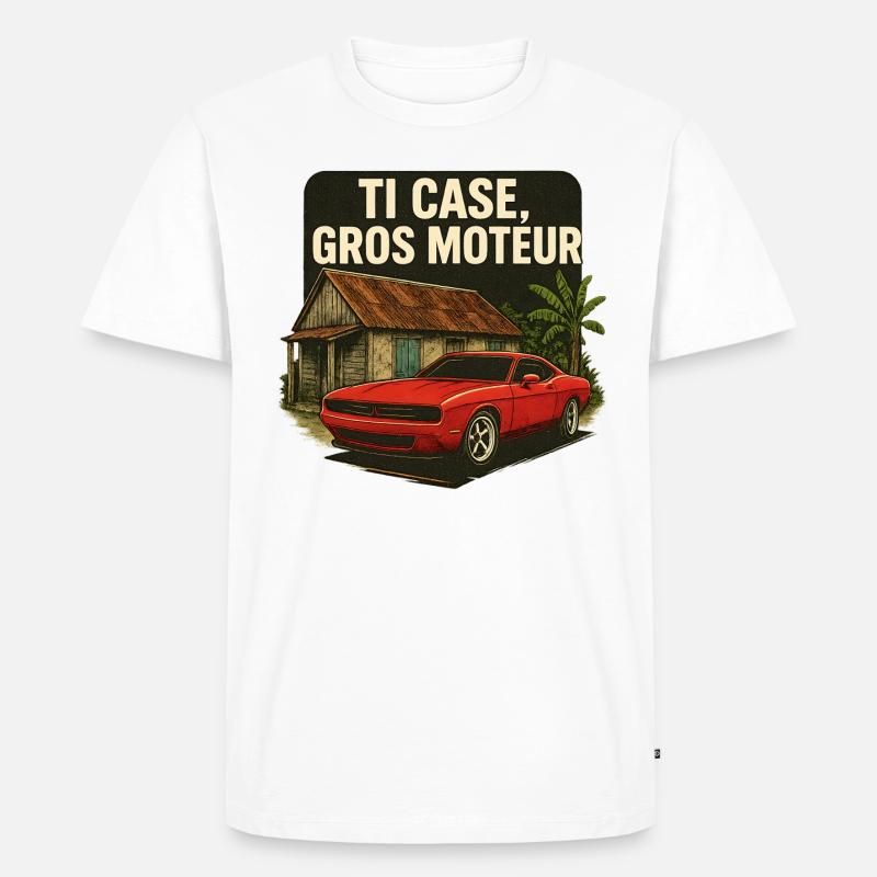 Ti Case Big Engine - Men's Premium Organic T-Shirt - white