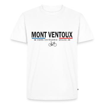 Vélo velo Mont Ventoux cycliste le ventoux à vélo - T-shirt Premium bio Homme - blanc - Devant - Nico (187cm)