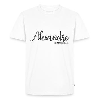 Alexandre de Marseille Cadeau T shirt alexandre - T-shirt Premium bio Homme - blanc - Devant - Nico (187cm)