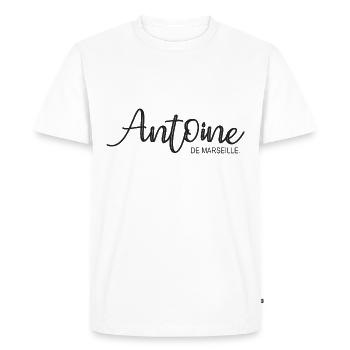 Antoine de Marseille Cadeau T shirt antoine - T-shirt Premium bio Homme - blanc - Devant - Nico (187cm)