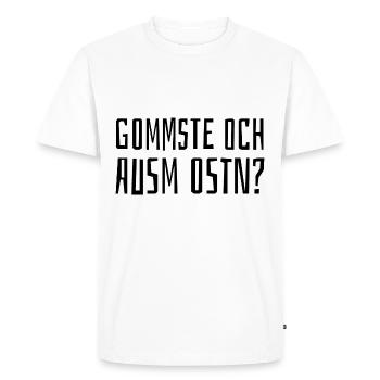 Saxony Proverbs GDR Ossi Saxon East German - Men's Premium Organic T-Shirt - white - Front - Nico (187cm)
