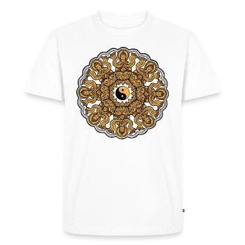 Mandala - T-shirt Premium bio Homme - blanc - Devant - Nico (187cm)