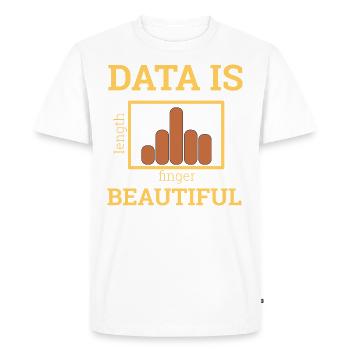 « Data Is Beautiful » | Data Scientist - T-shirt Premium bio Homme - blanc - Devant - Nico (187cm)