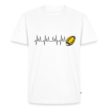rugby club supporter Mont de marsan nevers - T-shirt Premium bio Homme - blanc - Devant - Nico (187cm)