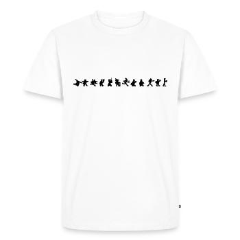 Évolution des pixels - T-shirt Premium bio Homme - blanc - Devant - Nico (187cm)