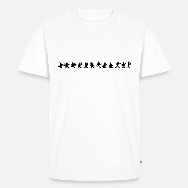 Pixel Evolution - Männer Premium Bio T-Shirt - Weiß
