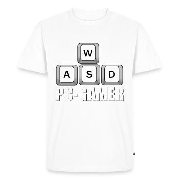 Gamer gaming pc gamer WASD - Men's Premium Organic T-Shirt - white - Front - Nico (187cm)