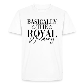 Mariage Tenue partenaire marié - T-shirt Premium bio Homme - blanc - Devant - Nico (187cm)