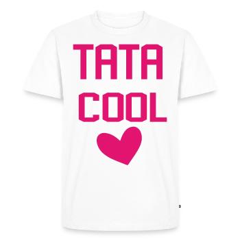 TATA COOL COEUR - T-shirt Premium bio Homme - blanc - Devant - Nico (187cm)
