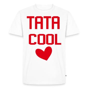 TATA COOL COEUR - T-shirt Premium bio Homme - blanc - Devant - Nico (187cm)