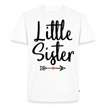 little sister cadeau naissance petite soeur - T-shirt Premium bio Homme - blanc - Devant - Nico (187cm)