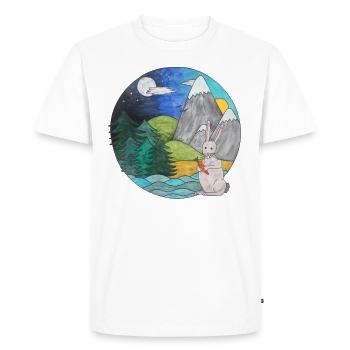 Rabbit Rabbit Landscape Outdoor Nature Lovers - Men's Premium Organic T-Shirt - white - Front - Nico (187cm)