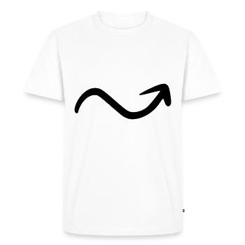 Arrow drawing sketch black - Men's Premium Organic T-Shirt - white - Front - Nico (187cm)